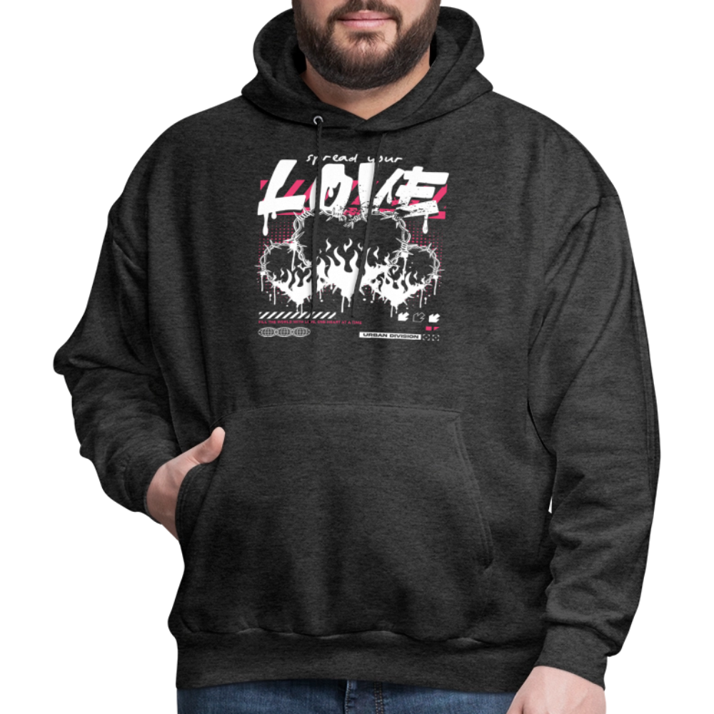 Heart of fire - Men's Hoodie - charcoal grey