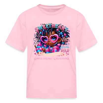 Black Girl Power - Sweetheart Kids' T-Shirt - pink