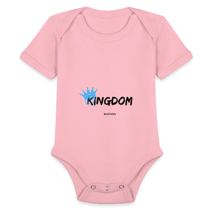 Kingdom Business -  Short Sleeve Baby Onesie - light pink