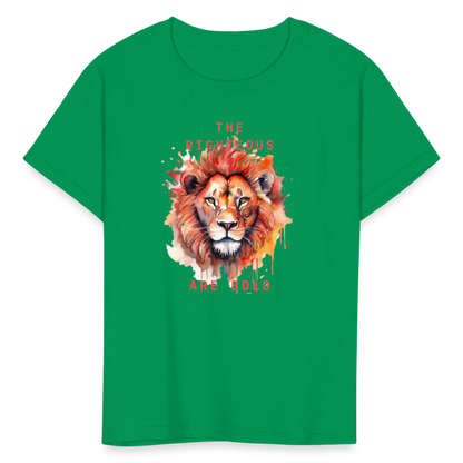 Bold Lion - Kids T-Shirt - kelly green