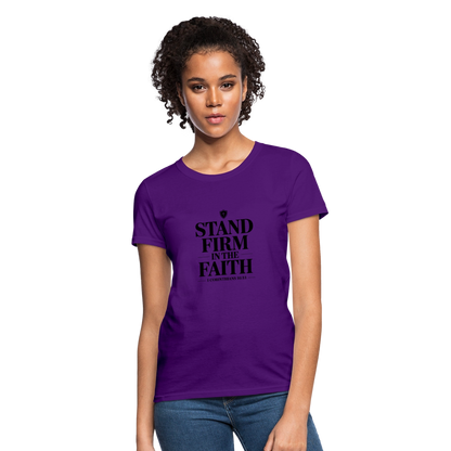 Stand Firm - women's t-shirt - purple