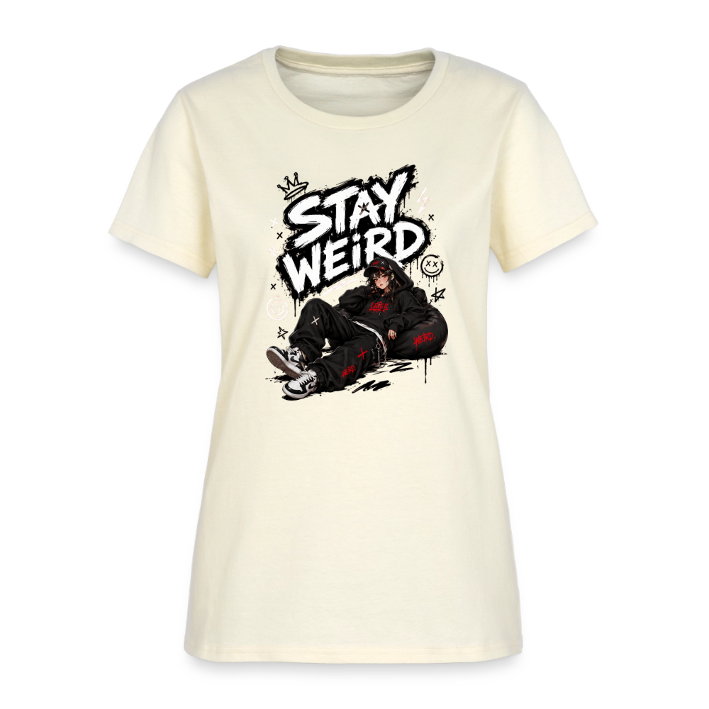 Stay Weird - Graffiti Women's T-Shirt - off white