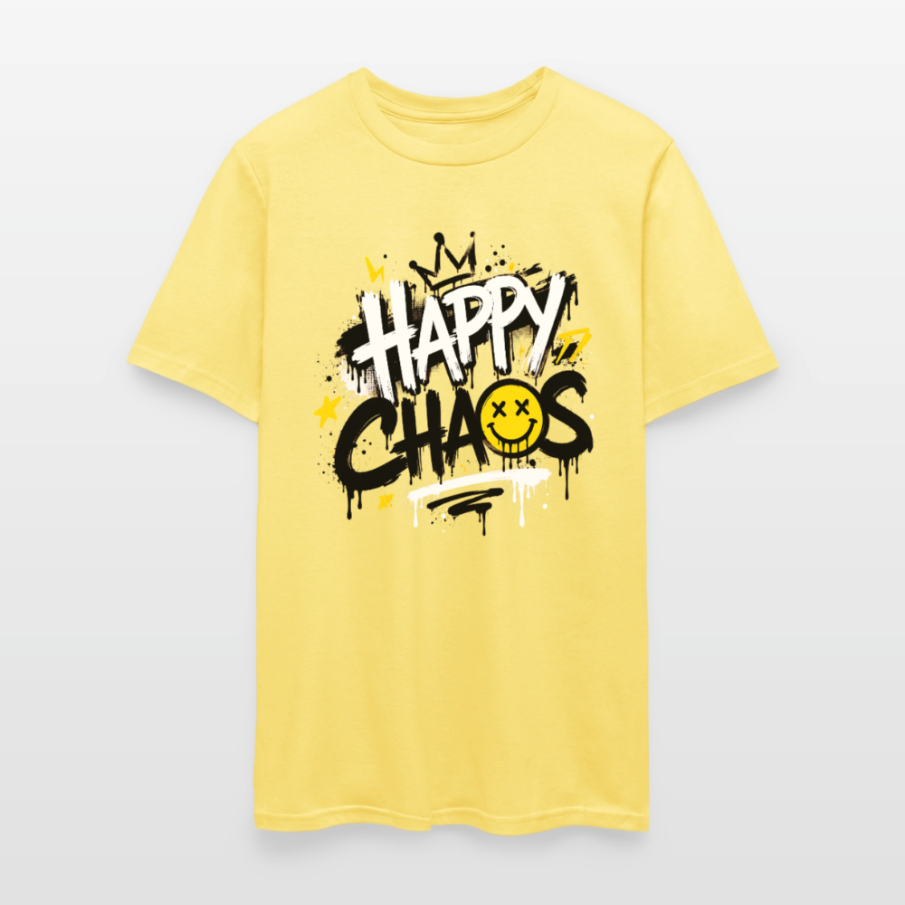 Happy Chaos - Graffiti Men's T-Shirt - cornsilk