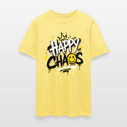 Happy Chaos - Graffiti Men's T-Shirt - cornsilk