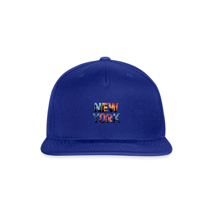 NY Color - Snapback Baseball Cap - royal blue
