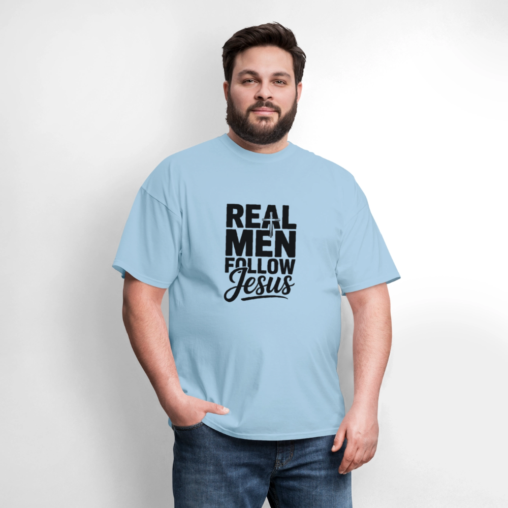 Real Men -  men's T-Shirt - powder blue
