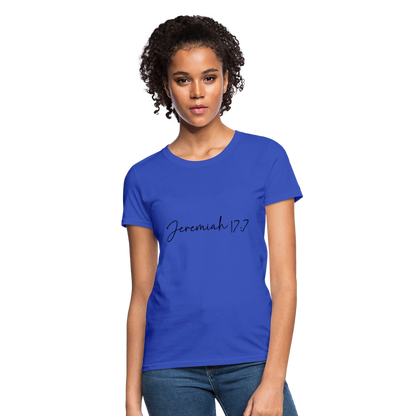 Jeremiah 17:7 - Women's T-Shirt - royal blue
