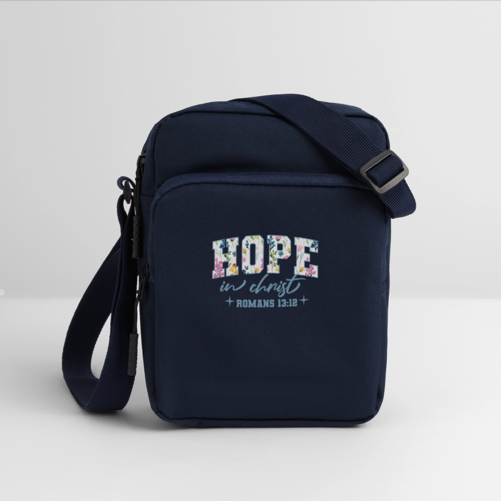 Hope in Christ - Upright Crossbody Bag - navy