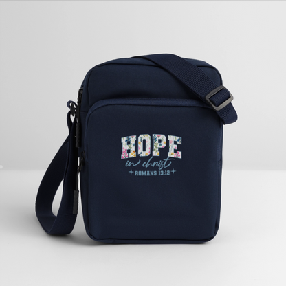 Hope in Christ - Upright Crossbody Bag - navy