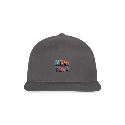 NY Color - Snapback Baseball Cap - dark grey
