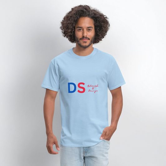 DS  - Men's T-Shirt blue and red - powder blue