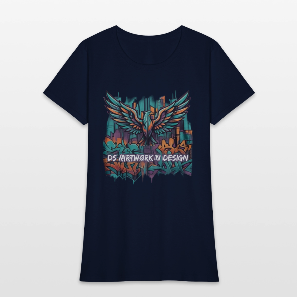 Graffiti Eagle - Women's T-Shirt - navy