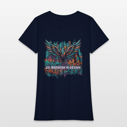 Graffiti Eagle - Women's T-Shirt - navy