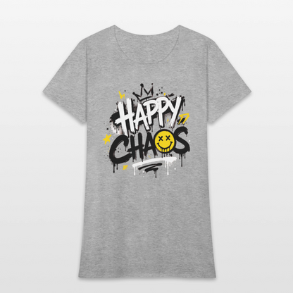 Happy Chaos - Graffiti Women's T-Shirt - heather gray