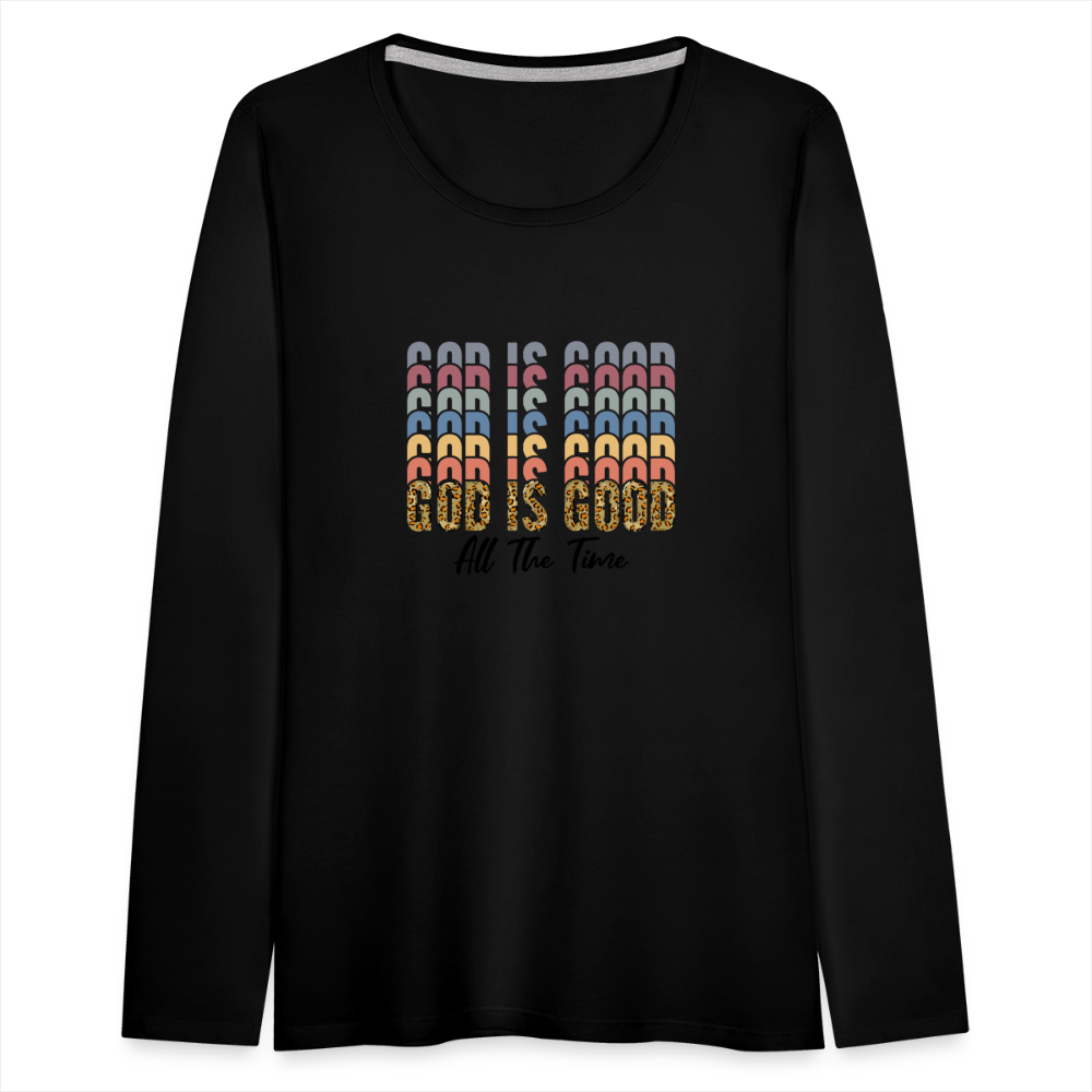 God is Good - Colorful Women's Long Sleeve T-Shirt - black