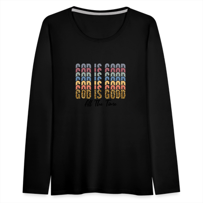 God is Good - Colorful Women's Long Sleeve T-Shirt - black