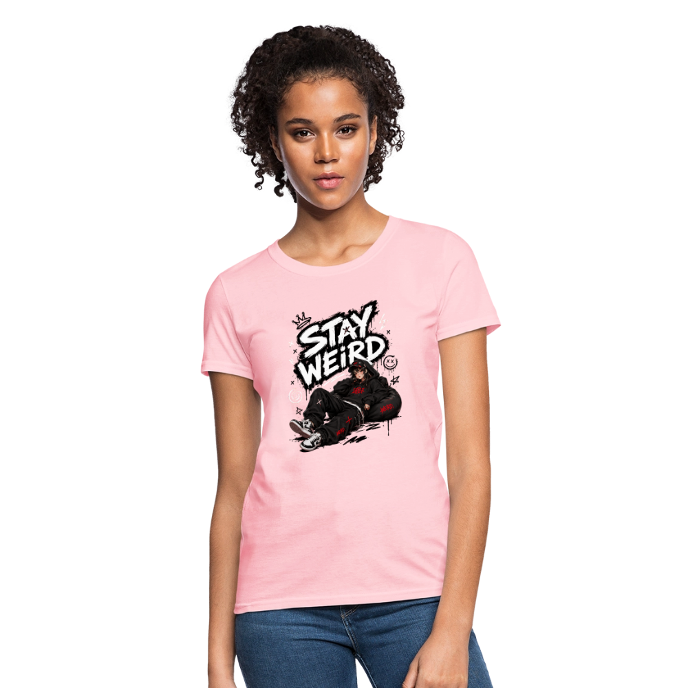 Stay Weird - Graffiti Women's T-Shirt - pink