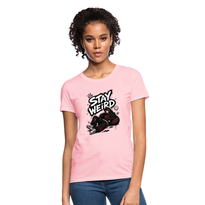 Stay Weird - Graffiti Women's T-Shirt - pink