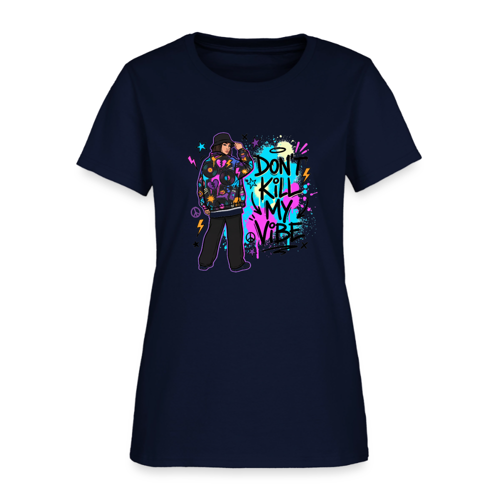 Don't Kill My Vibe - Graffiti Women's T-Shirt - navy
