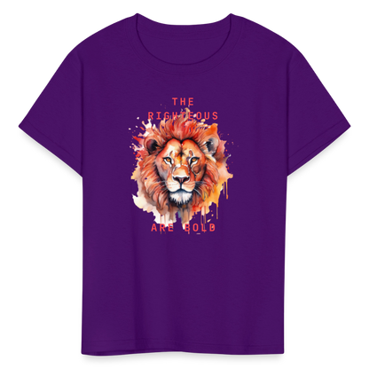 Bold Lion - Kids T-Shirt - purple