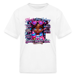 Black Girl Power - Sweet Galaxy Girl Kids' T-Shirt - white