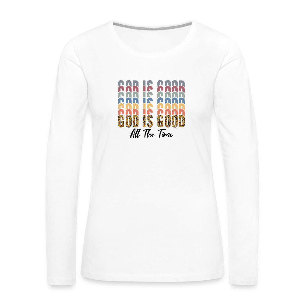 God is Good - Colorful Women's Long Sleeve T-Shirt - white