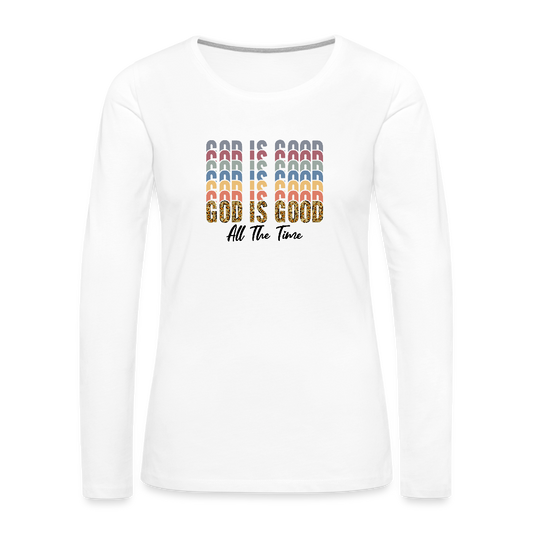 God is Good - Colorful Women's Long Sleeve T-Shirt - white