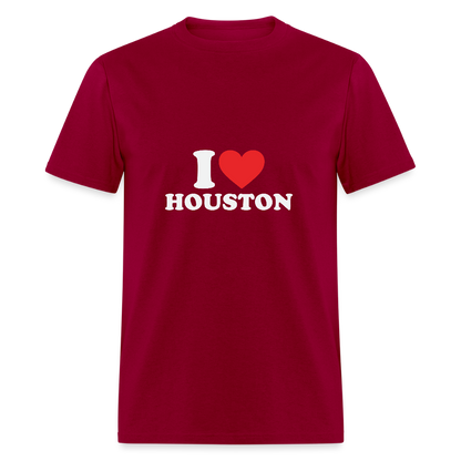 I Love Houston - Unisex T-Shirt - dark red