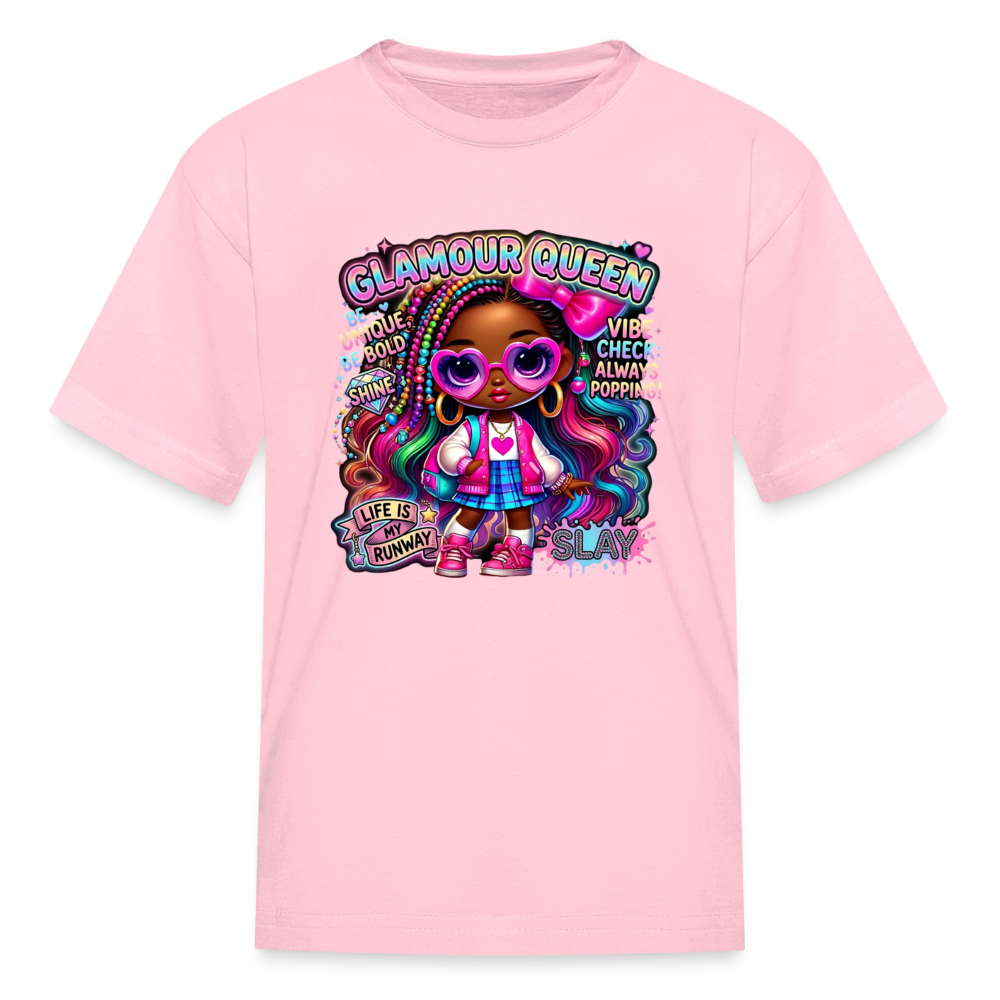Black Girl Power - Glamour Queen Kids' T-Shirt - pink