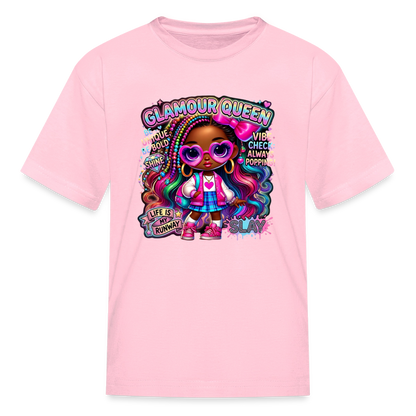 Black Girl Power - Glamour Queen Kids' T-Shirt - pink