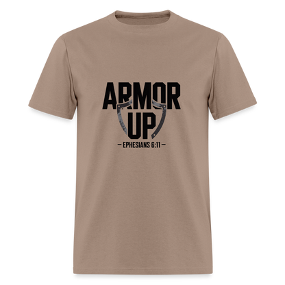 Armor Up - men's t-shirt - brown savana