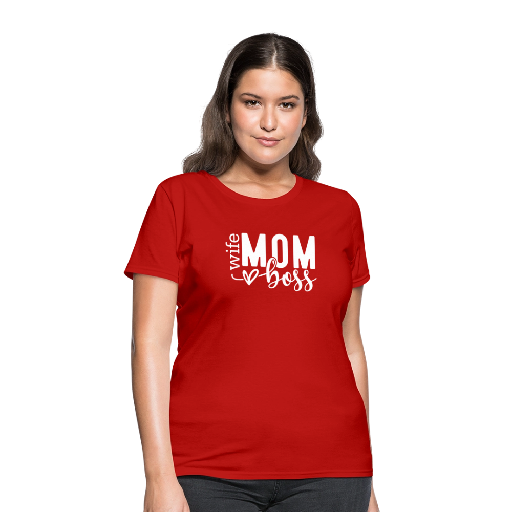 Mom Boss - T-Shirt - red