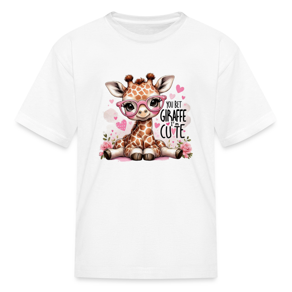 Cute Giraffe - Kids' T-Shirt - white