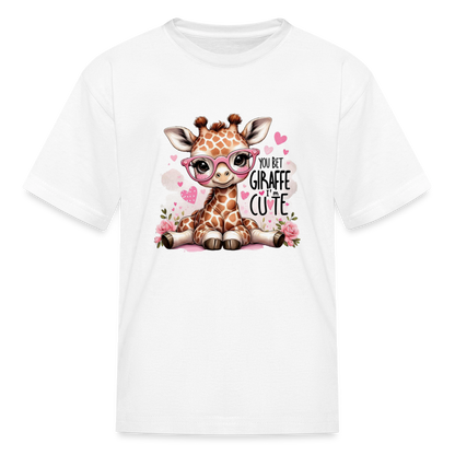 Cute Giraffe - Kids' T-Shirt - white