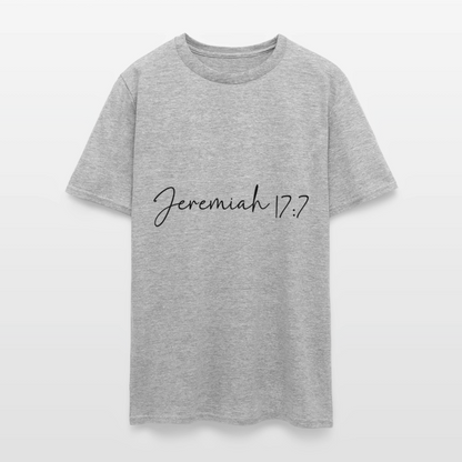 Jeremiah 17:7 - men's t-shirt - heather gray