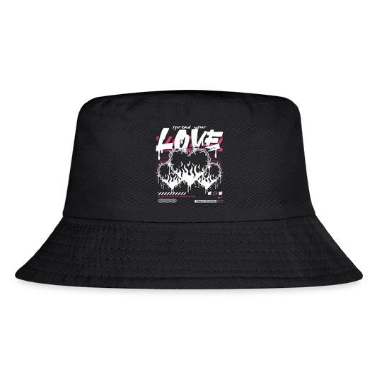 Spread Your Love - Kid's Bucket Hat - black