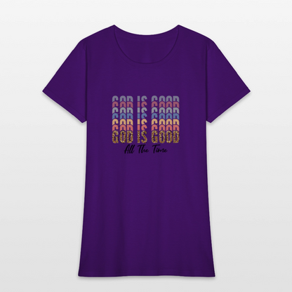 Good is God - Colorful Women's short Sleeve T-Shirt - purple