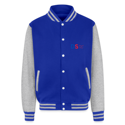 Walk with God - Letterman's Jacket - royal/heather grey