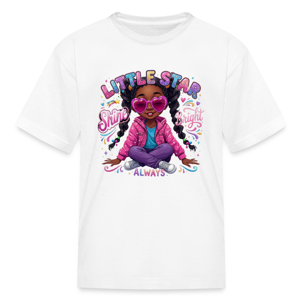 Black Girl Power - Little Star Kids' T-Shirt - white