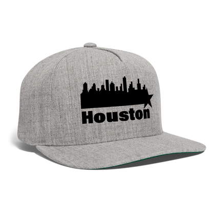 Houston skyline - Snapback  Cap - heather gray