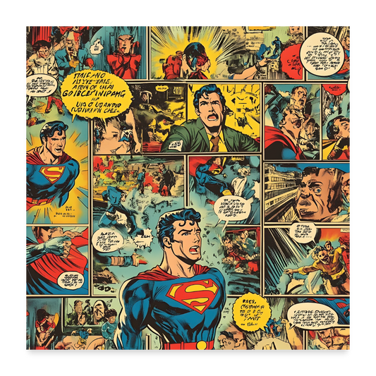 Super Man themed - Poster 24x24 - white