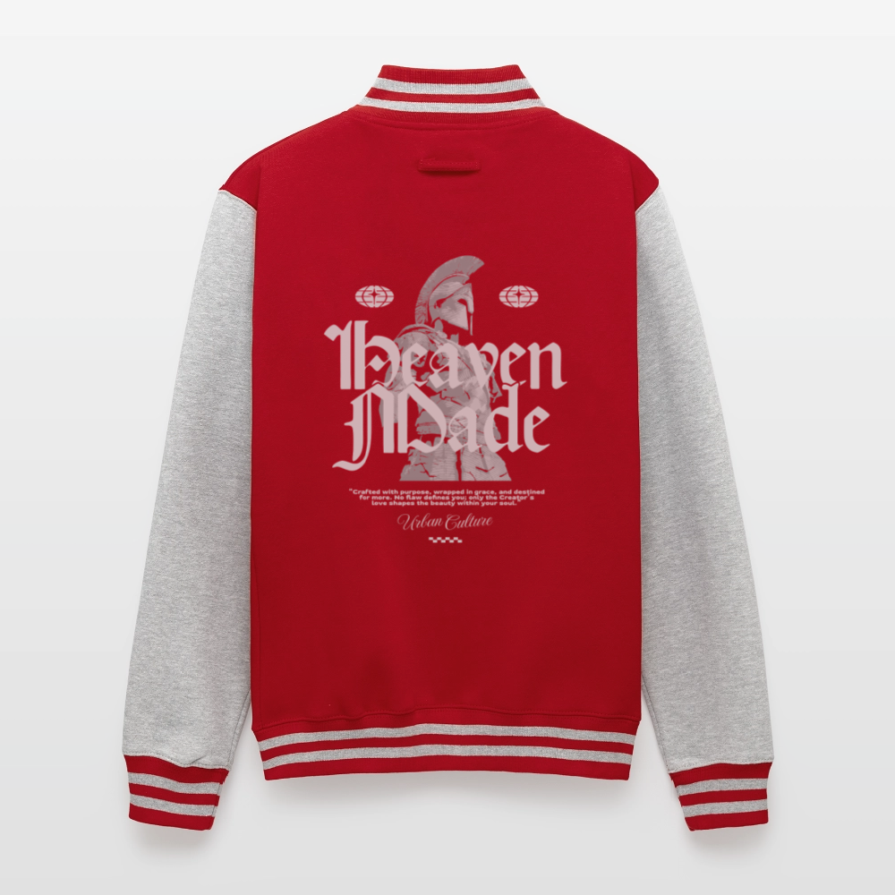 Heaven Made - Letterman Jacket - red/heather grey