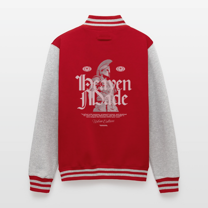 Heaven Made - Letterman Jacket - red/heather grey