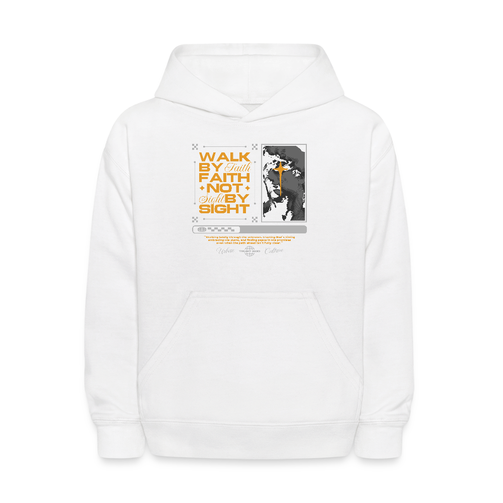 Walk By Faith - Kids' Hoodie - white