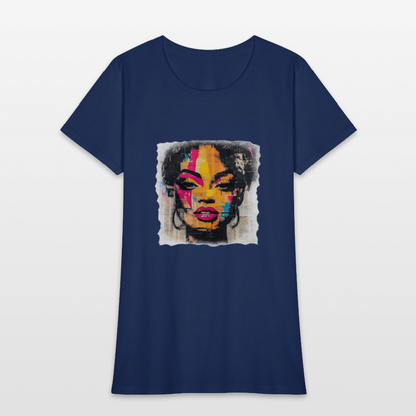 Pop Culture Woman 2- Short Sleeve T-Shirt -  blue dusk