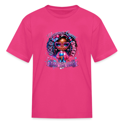 Black Girl Power - Bold and Sweet Kids' T-Shirt - fuchsia