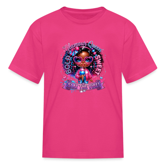 Black Girl Power - Bold and Sweet Kids' T-Shirt - fuchsia