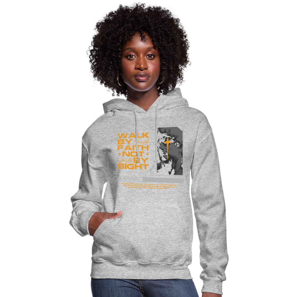 Walk By Faith - Women's Hoodie - heather gray