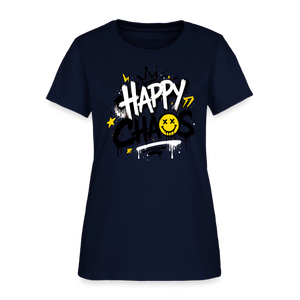 Happy Chaos - Graffiti Women's T-Shirt - navy
