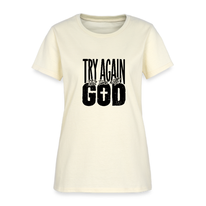 Try Again -Women's Short Sleeve T-Shirt - off white